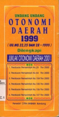 Undang-Undang Otonomi Daerah 1999